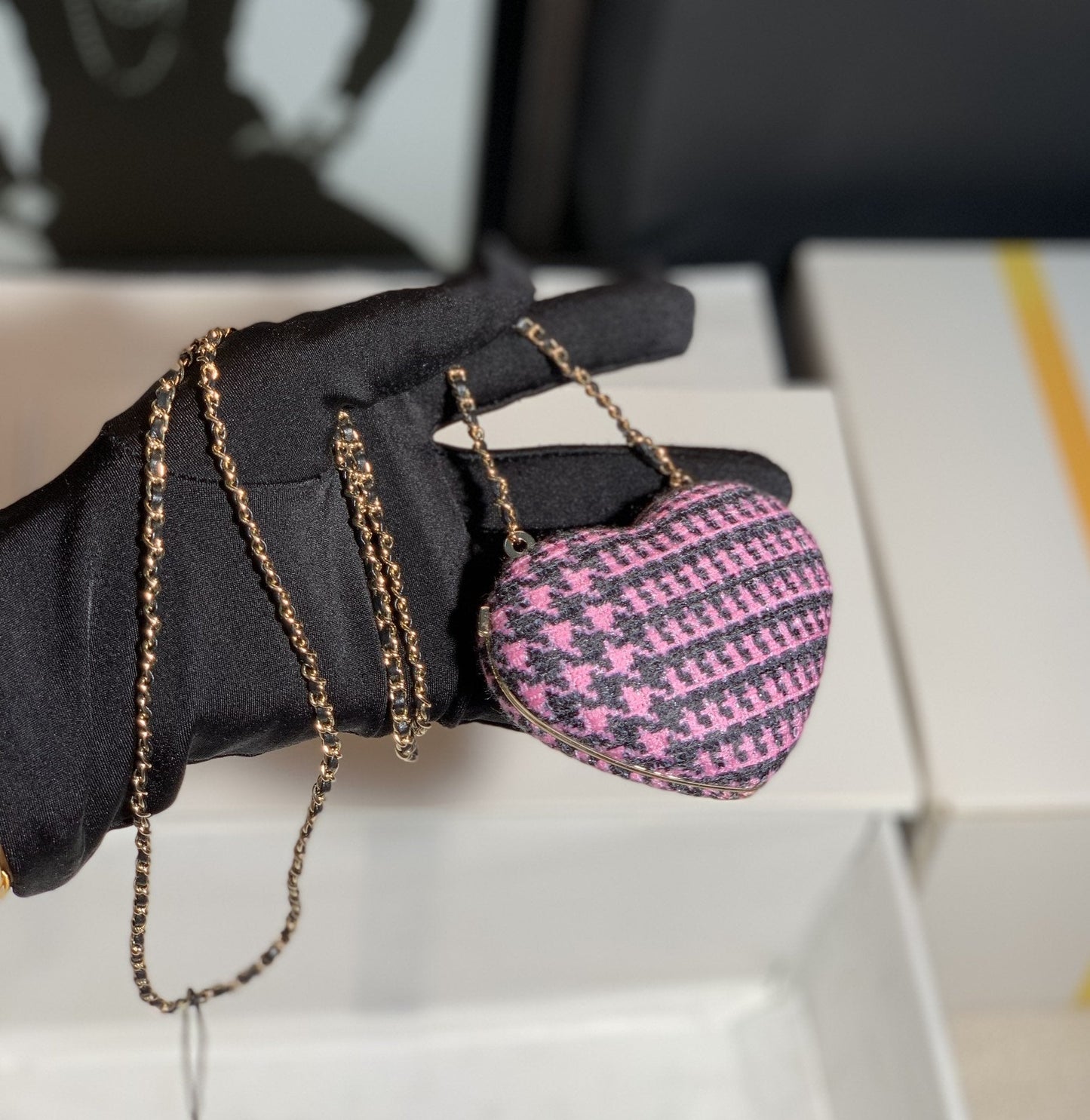 CHLLong NecklaGLAMI Bag Black And PiNike For Women Bags 3in/7.6cm AB9485 B09330 NK598