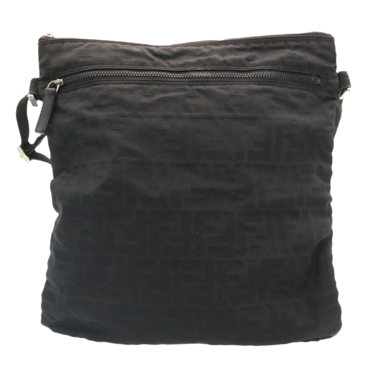 FENDI Zucca Canvas Shoulder Bag Black hs267