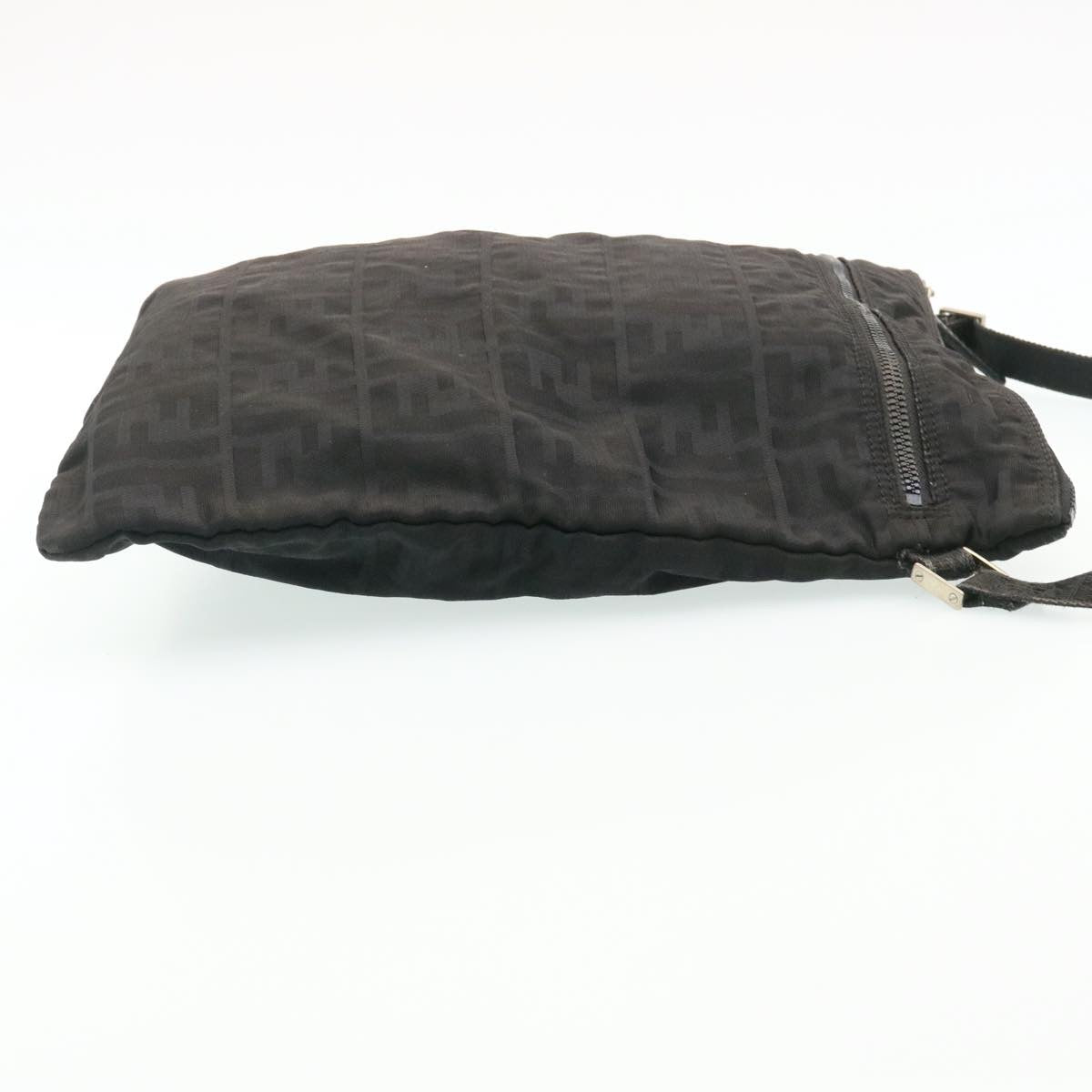 FENDI Zucca Canvas Shoulder Bag Black hs267