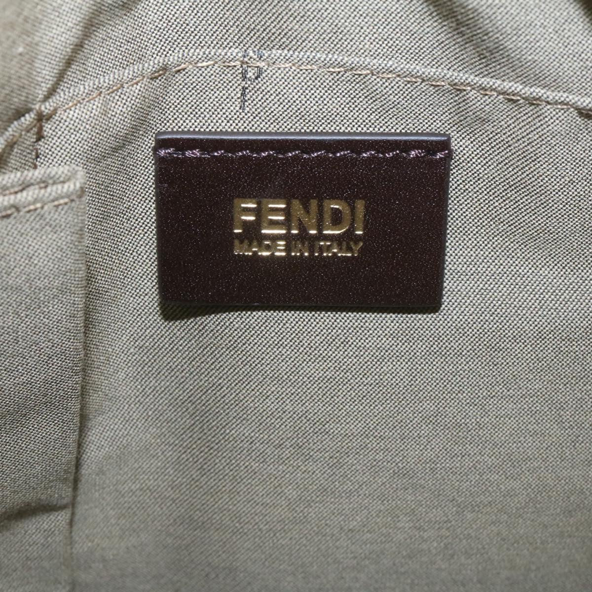 FENDI Zucca 2Way Shoulder Bag Hand Bag Leather Brown hs269