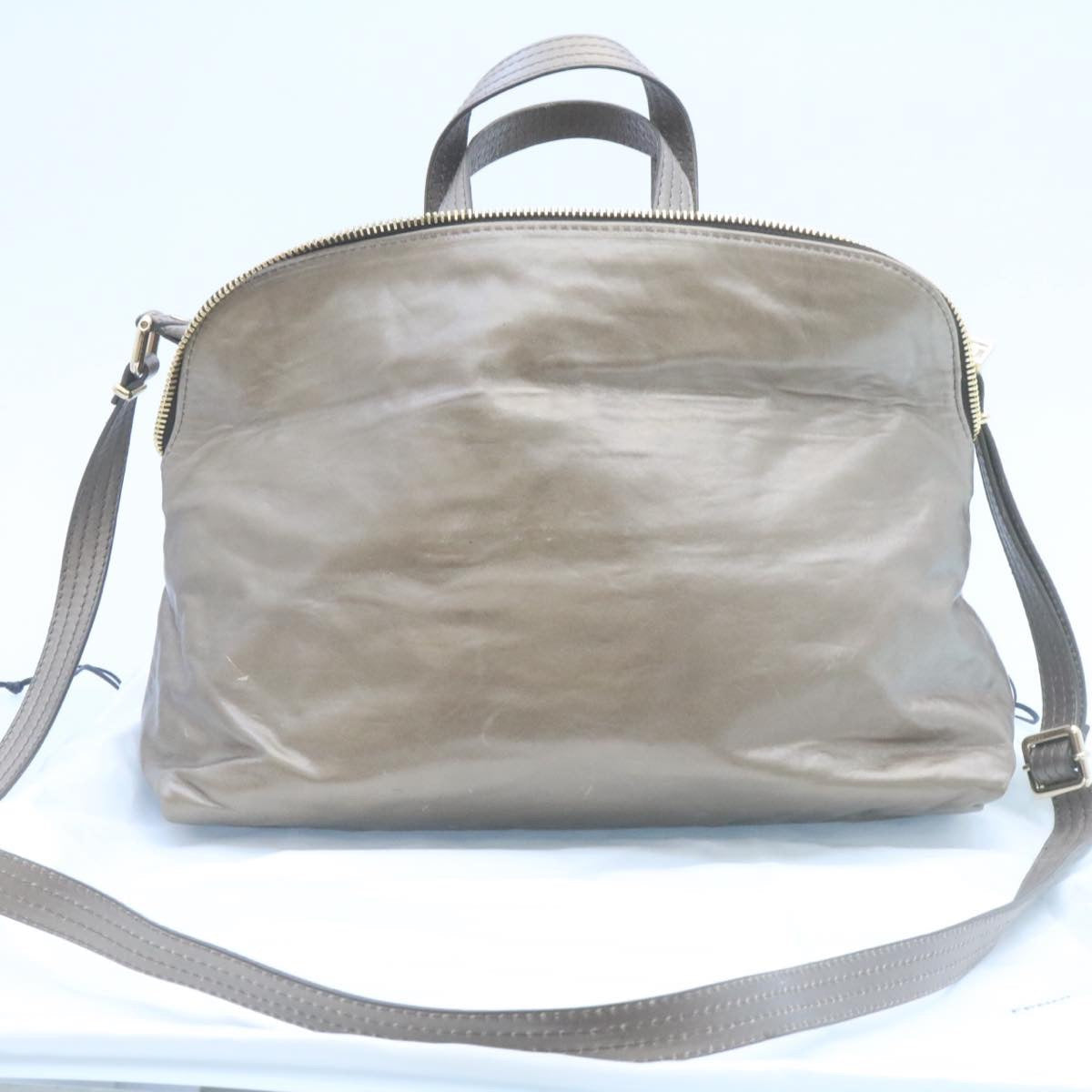 FENDI Zucca 2Way Shoulder Bag Hand Bag Leather Brown hs269