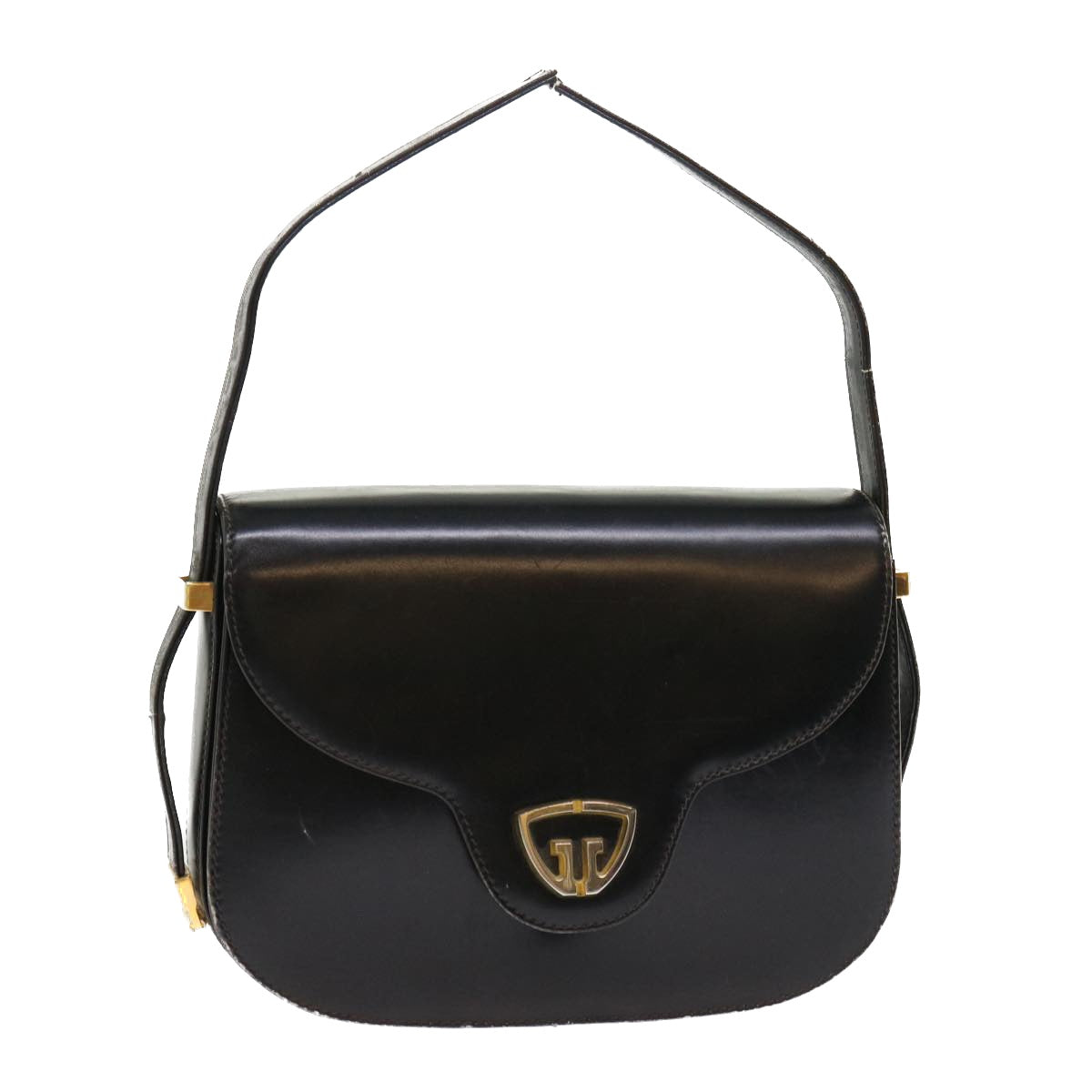 GUCCI Shoulder Bag Leather Black im445