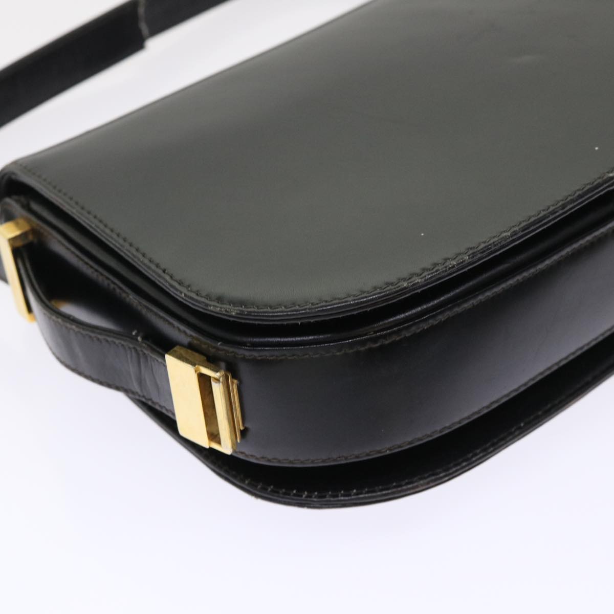 GUCCI Shoulder Bag Leather Black im445