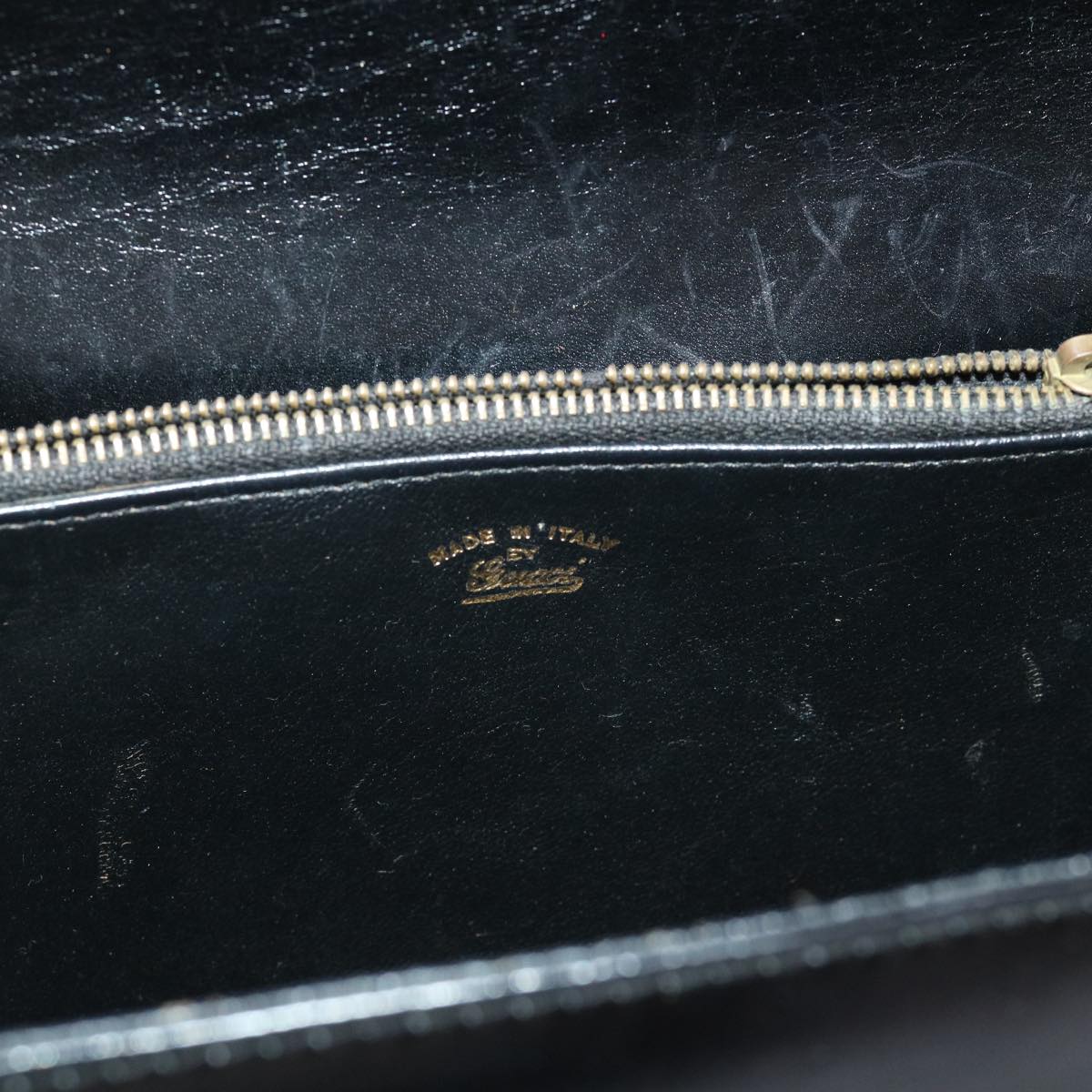GUCCI Shoulder Bag Leather Black im445