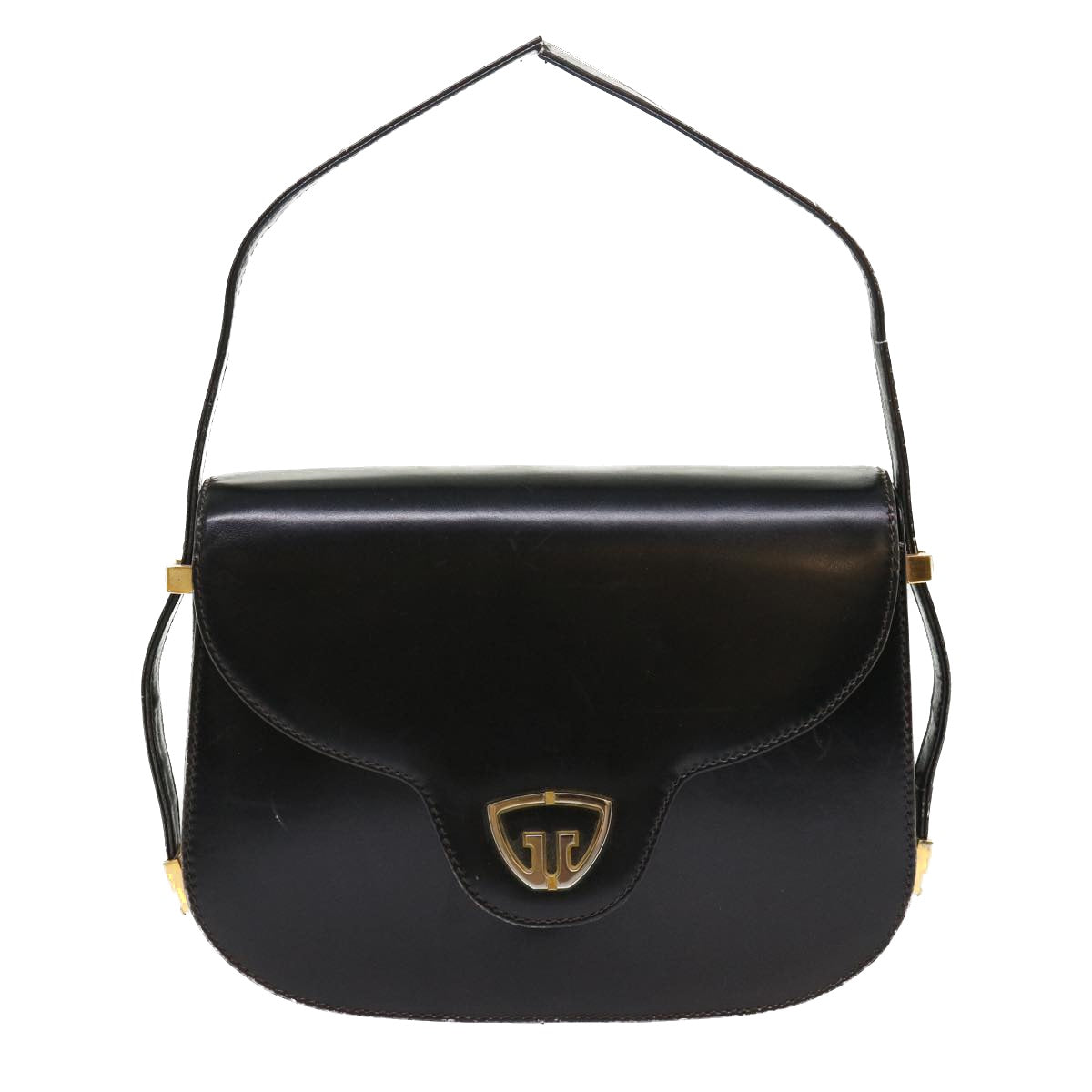 GUCCI Shoulder Bag Leather Black im445