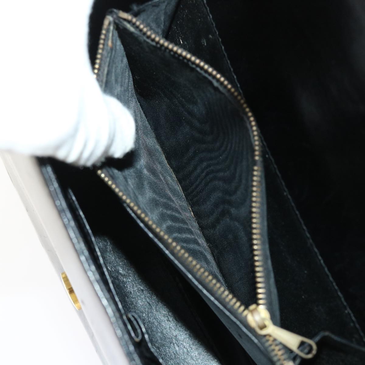GUCCI Shoulder Bag Leather Black im445