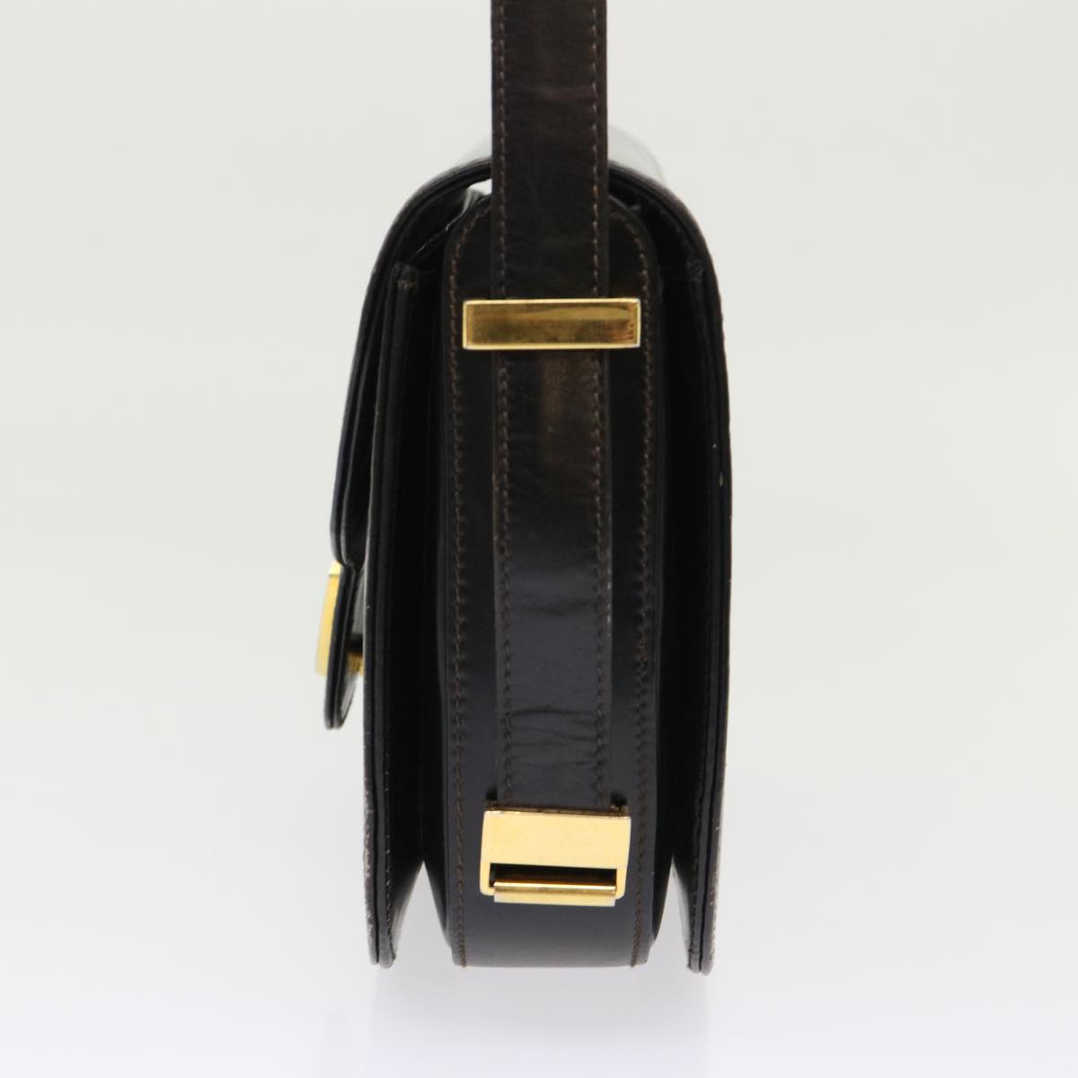 GUCCI Shoulder Bag Leather Black im445