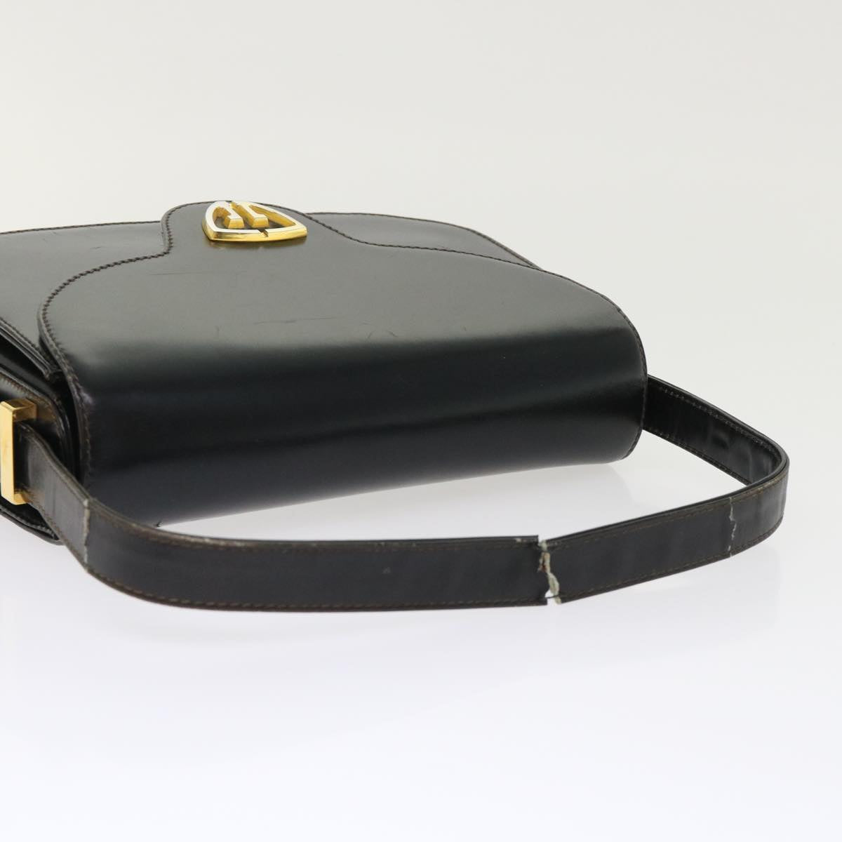 GUCCI Shoulder Bag Leather Black im445