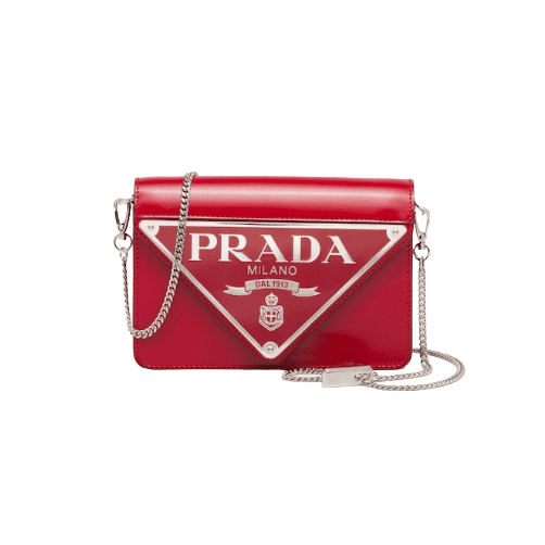 Prada Brushed Leather Shoulder Bag