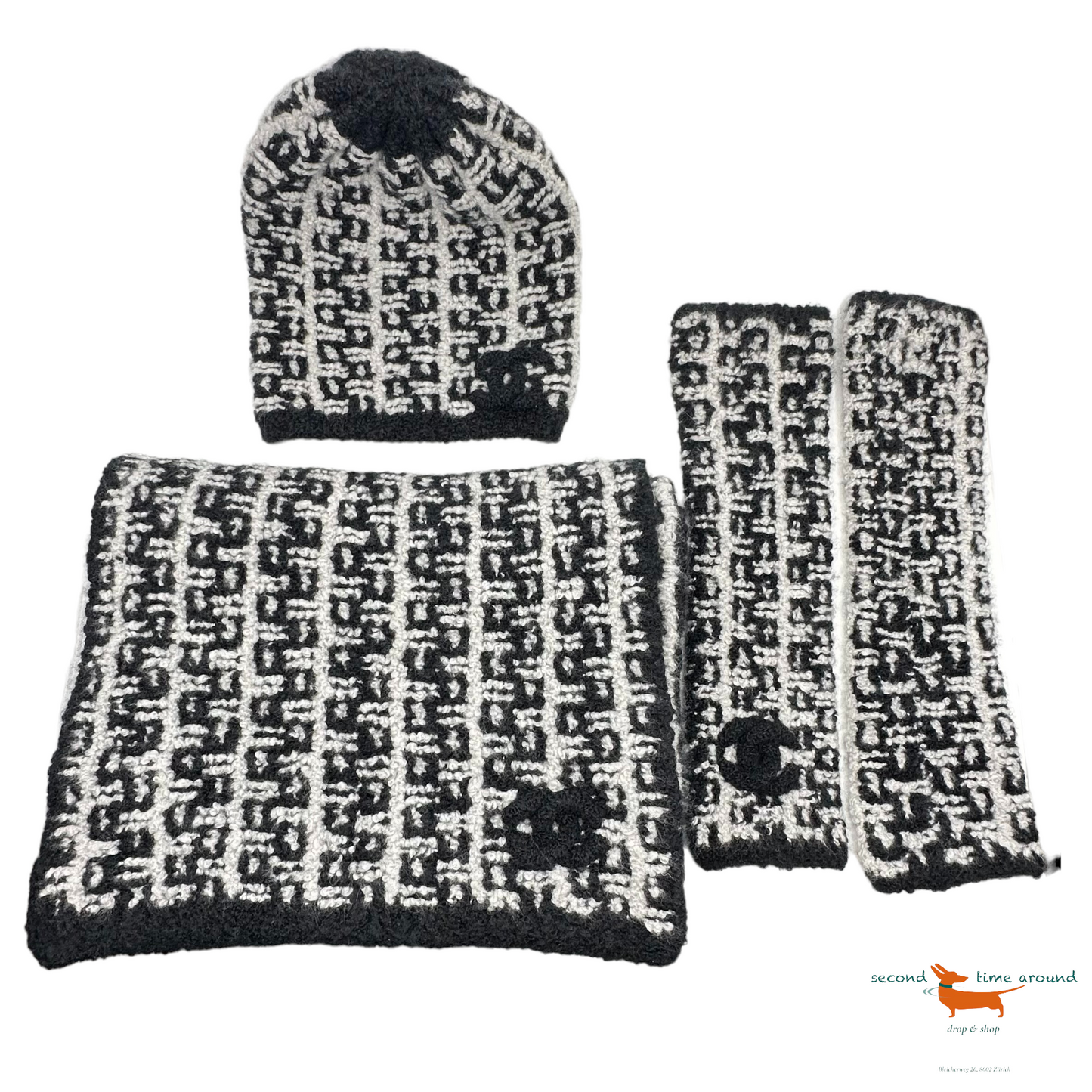 Chanel Scarf, Gloves and Hat