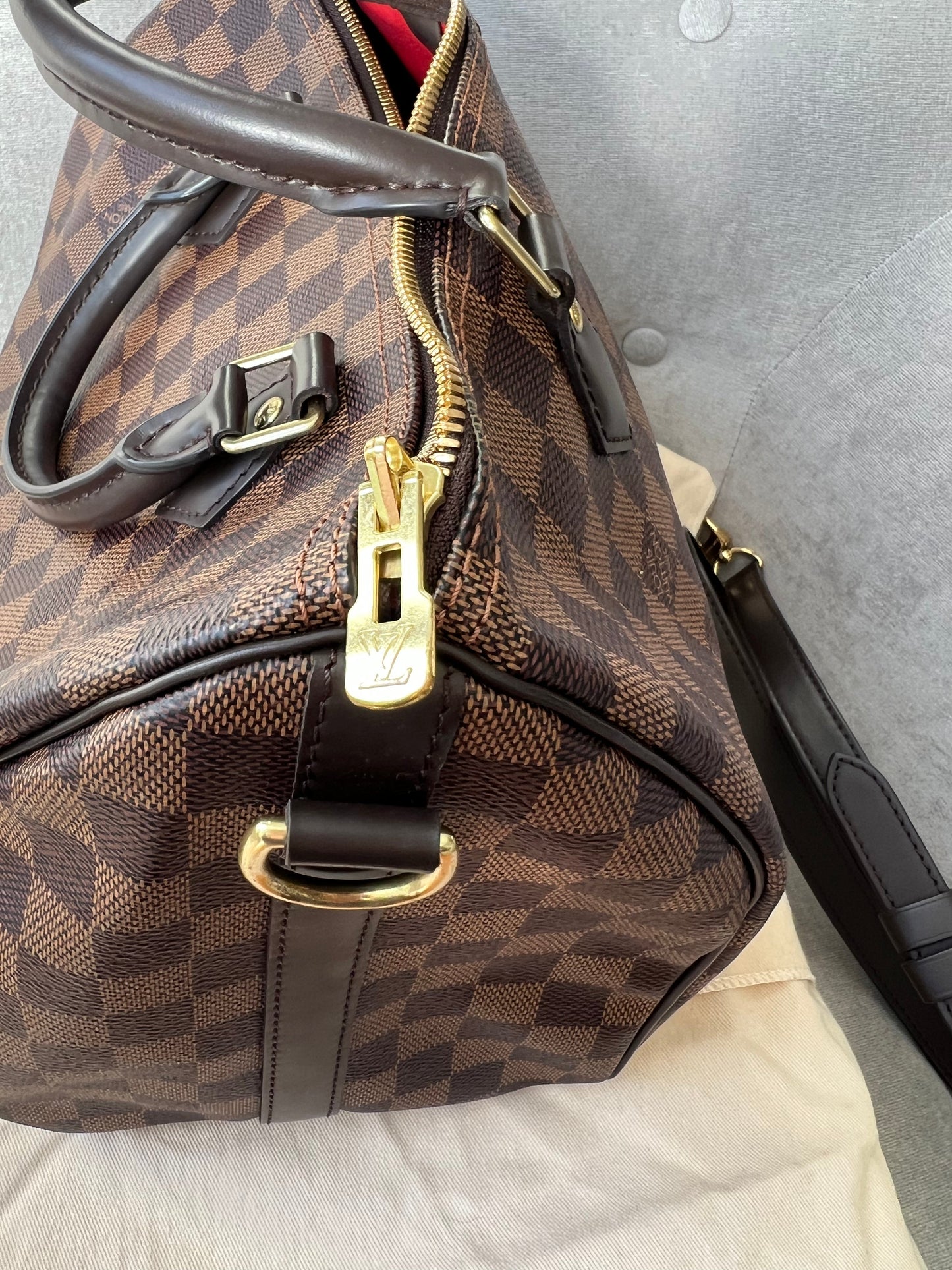Louis Vuitton Speedy Bandouliere 30 Damier Ebene (RRP £1470)