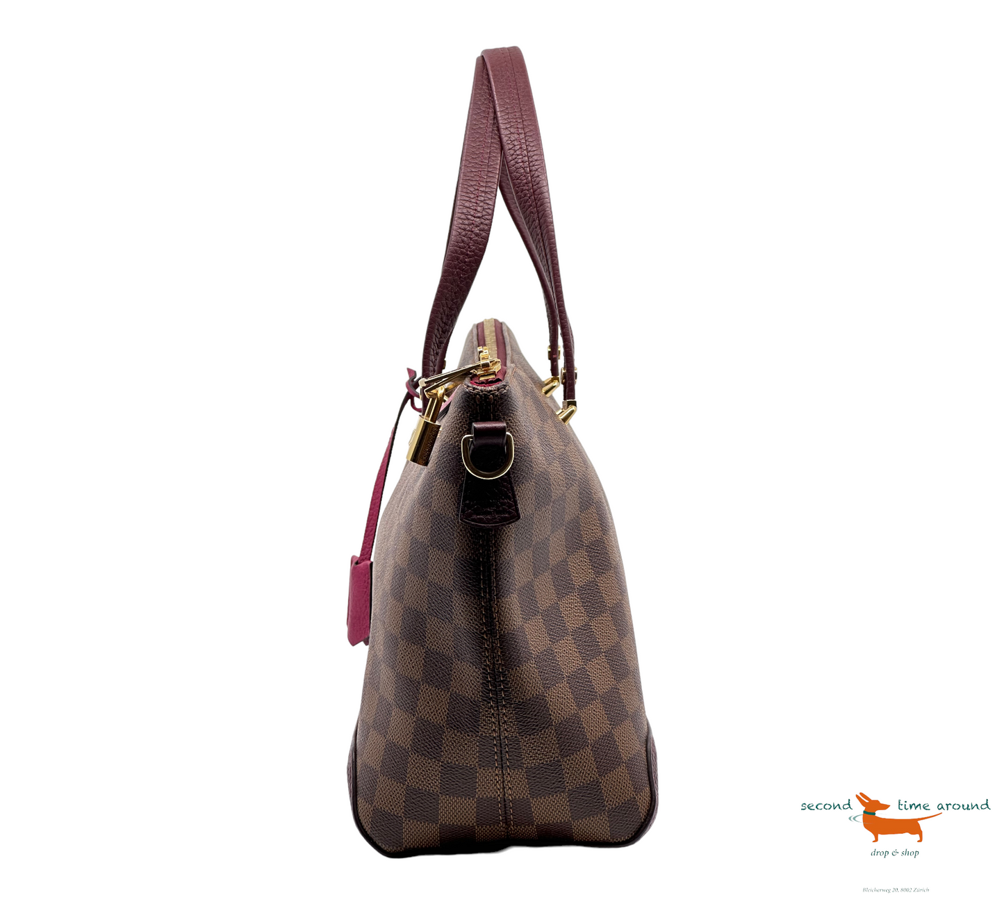 Louis Vuitton Damier Hyde Park Fuchsia Bag