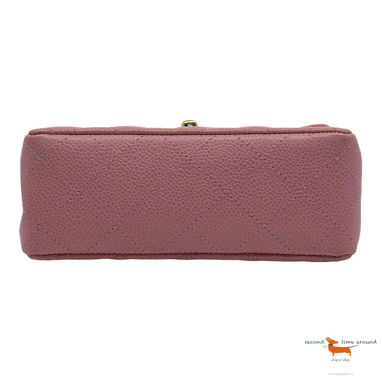 Chanel Classic Single Flap Mini Square Pink Caviar Bag