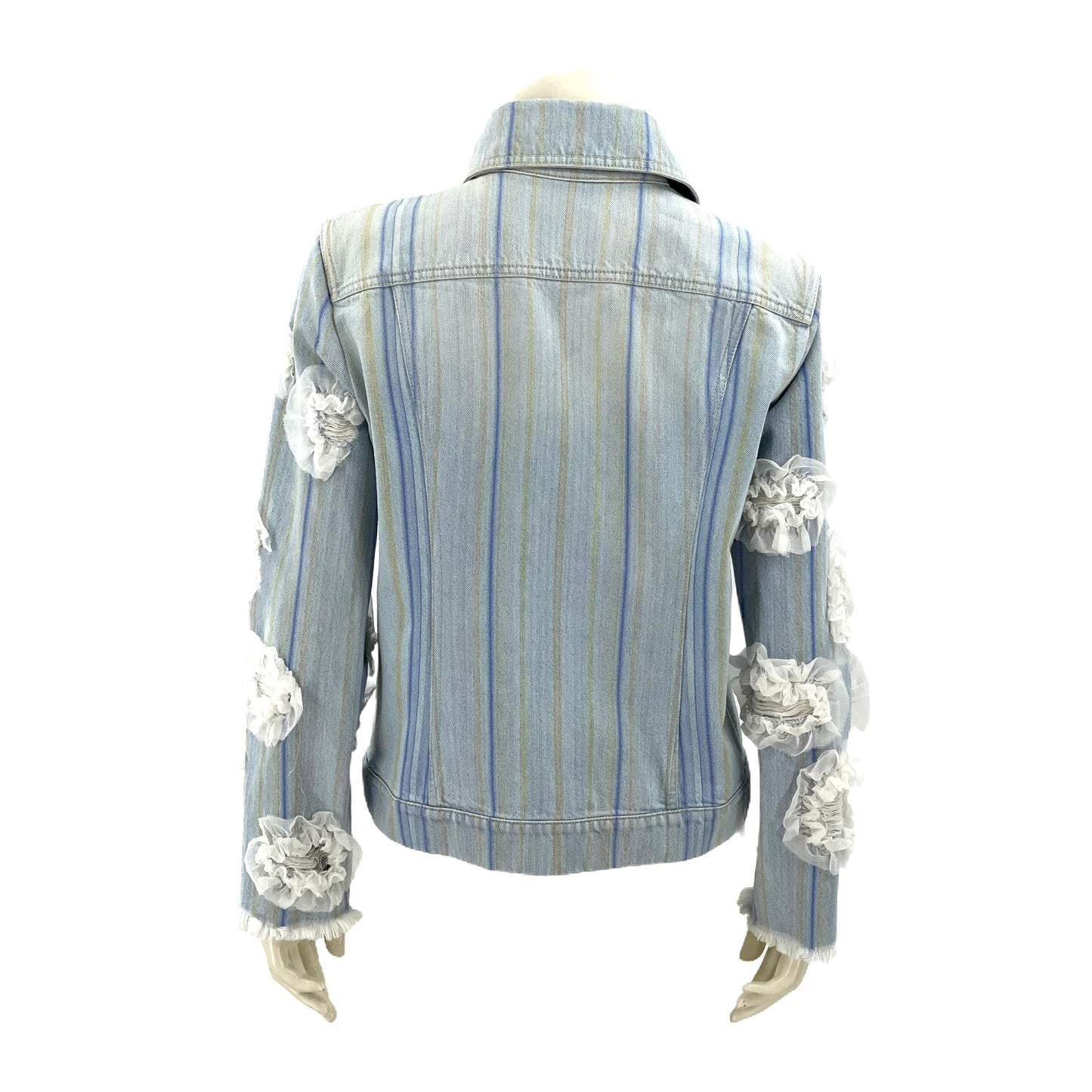 Chanel Lace Flower Denim Jacket 2018