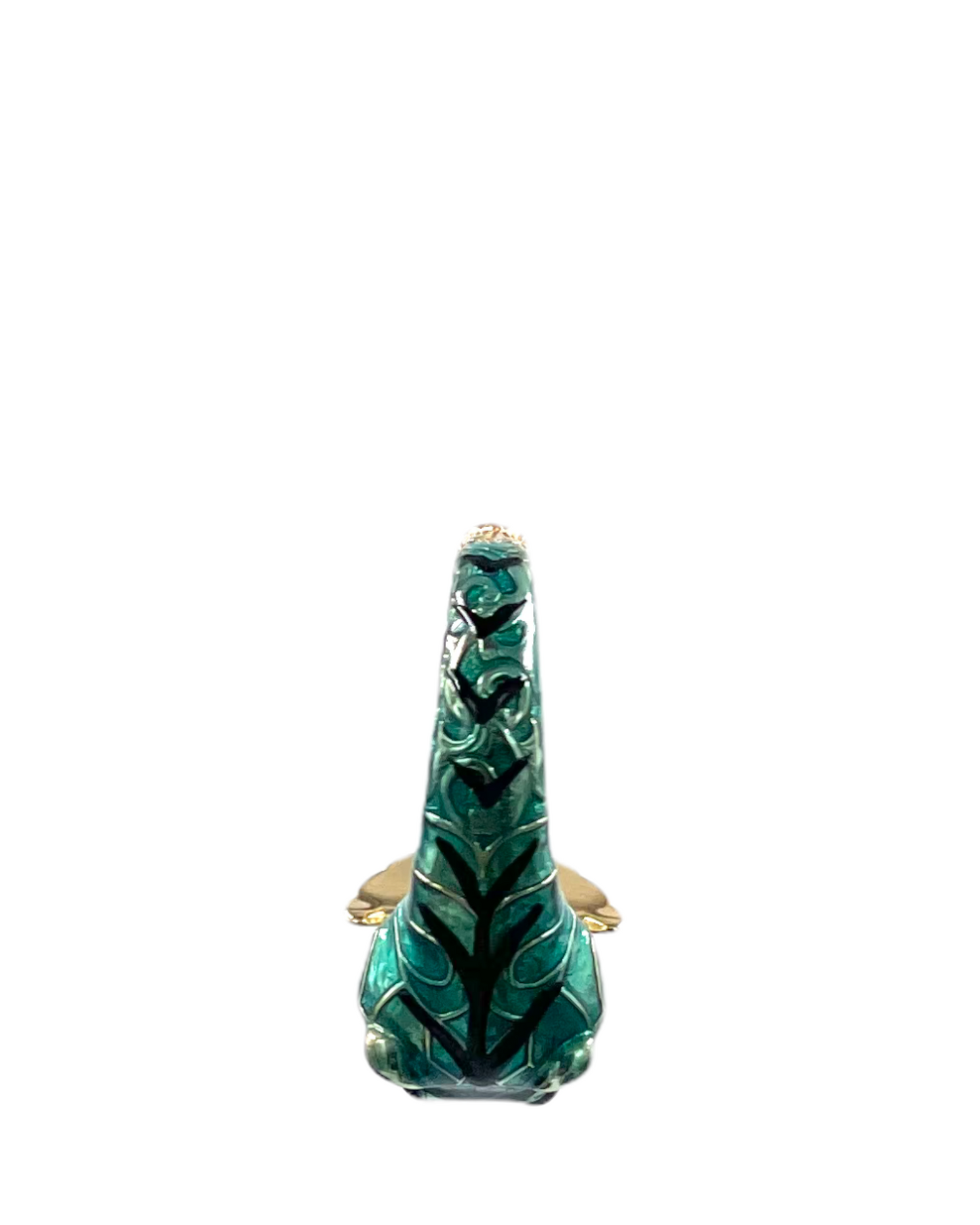 Gucci 18k Yellow Gold Diamond Enamel Le Marché des Merveilles Tiger Ring