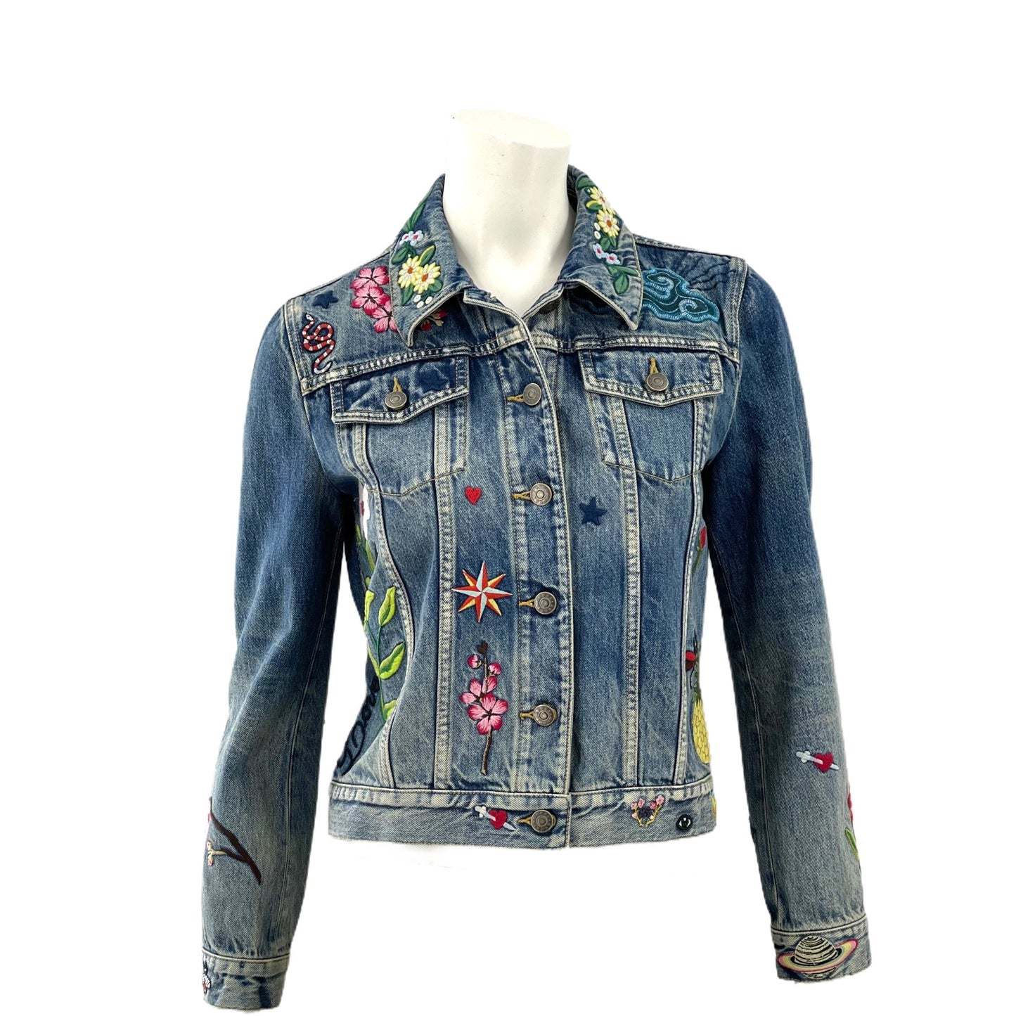 Gucci Embroidered Denim Jacket
