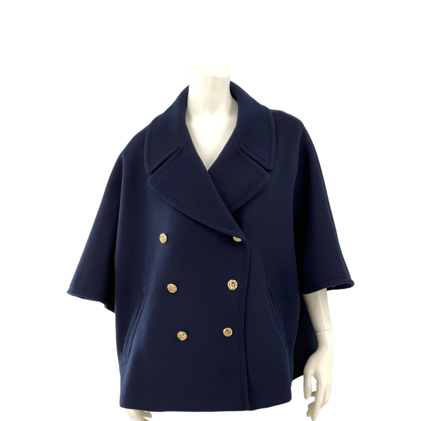 Gucci Cape-effect double-breasted wool-blend felt coat
