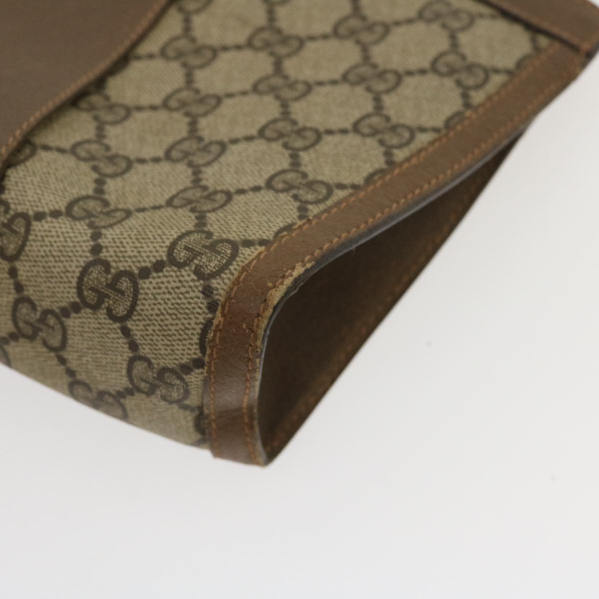 GUCCI GG Canvas Web Sherry Line Clutch Bag Beige Red Green ai603