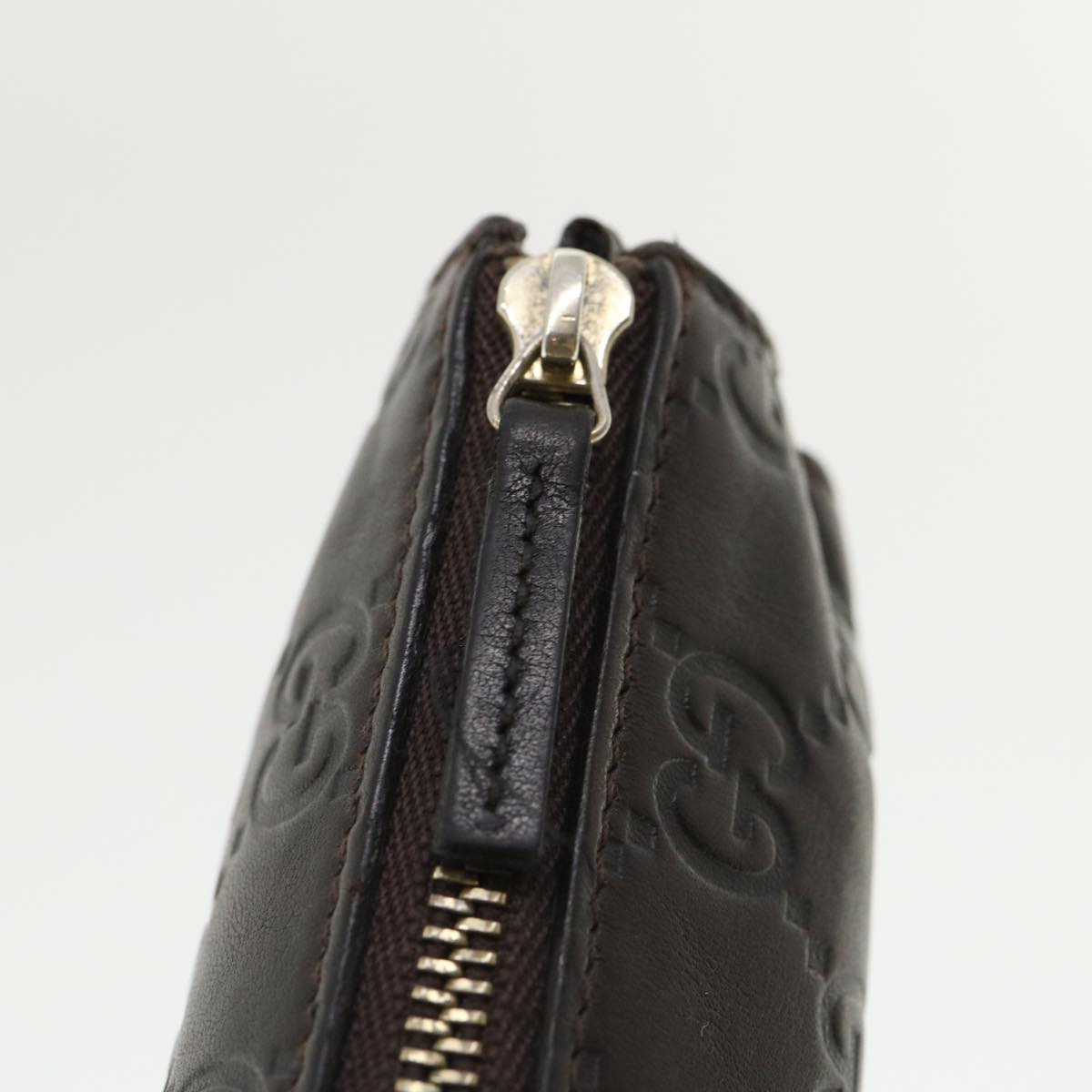 GUCCI Guccissima Pen Case Leather Dark Brown 256579 jk3028