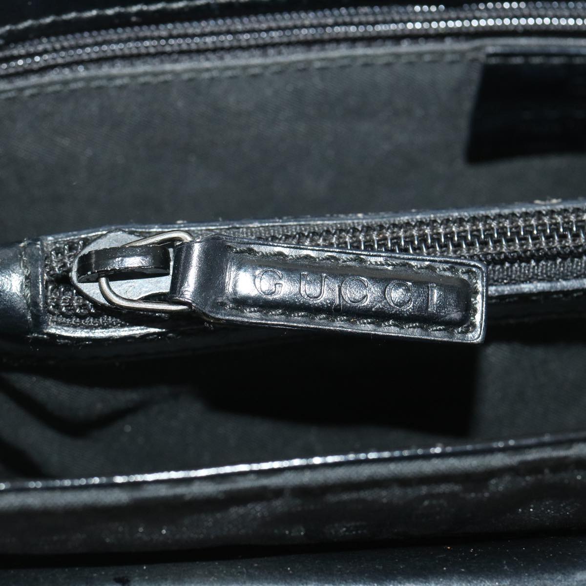 GUCCI GG Canvas Tote Bag Nylon Black ki1925