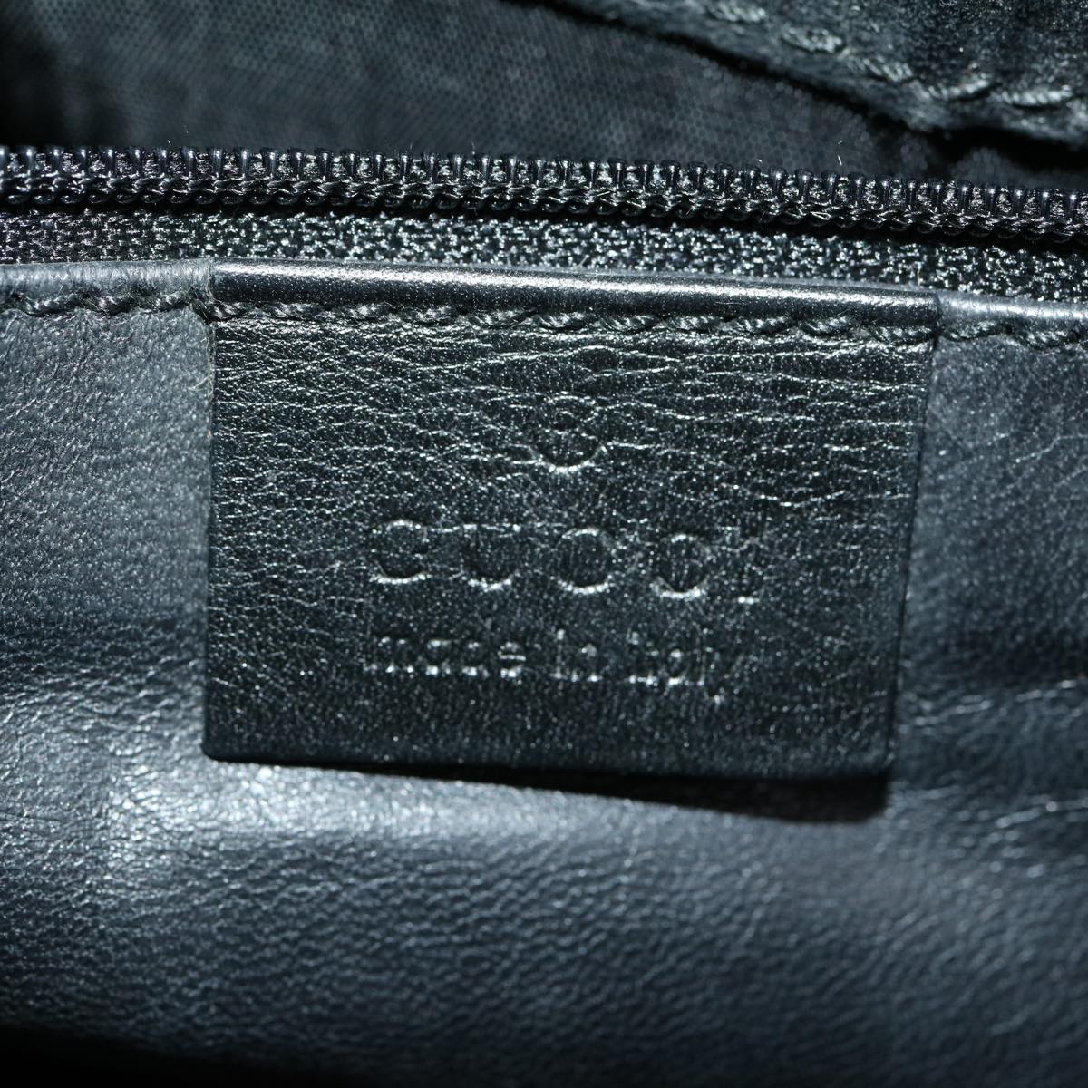 GUCCI Shoulder Bag Leather Black ki2071