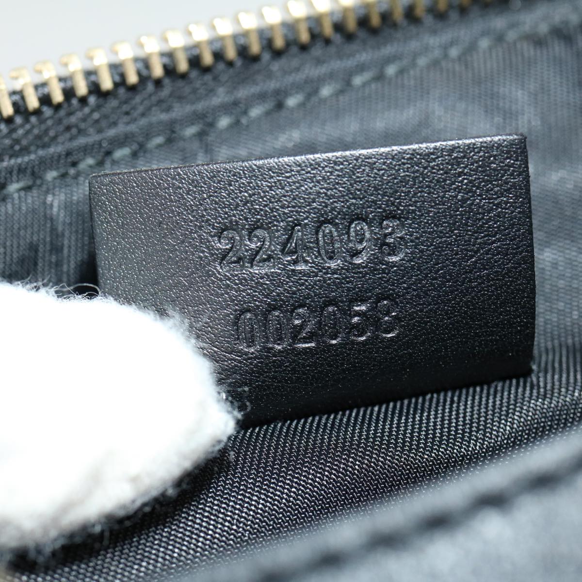 GUCCI GG Canvas Web Sherry Line Pouch Black Red Green ki2089A