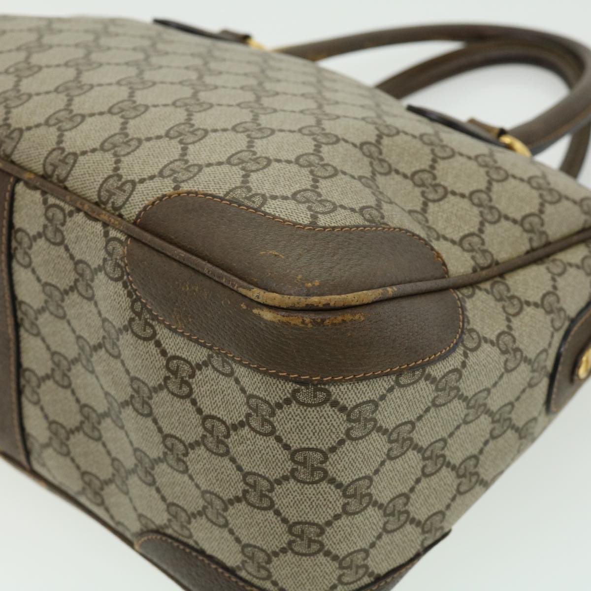 GUCCI GG Canvas Hand Bag 2way Beige 002.122.0033 ki2104