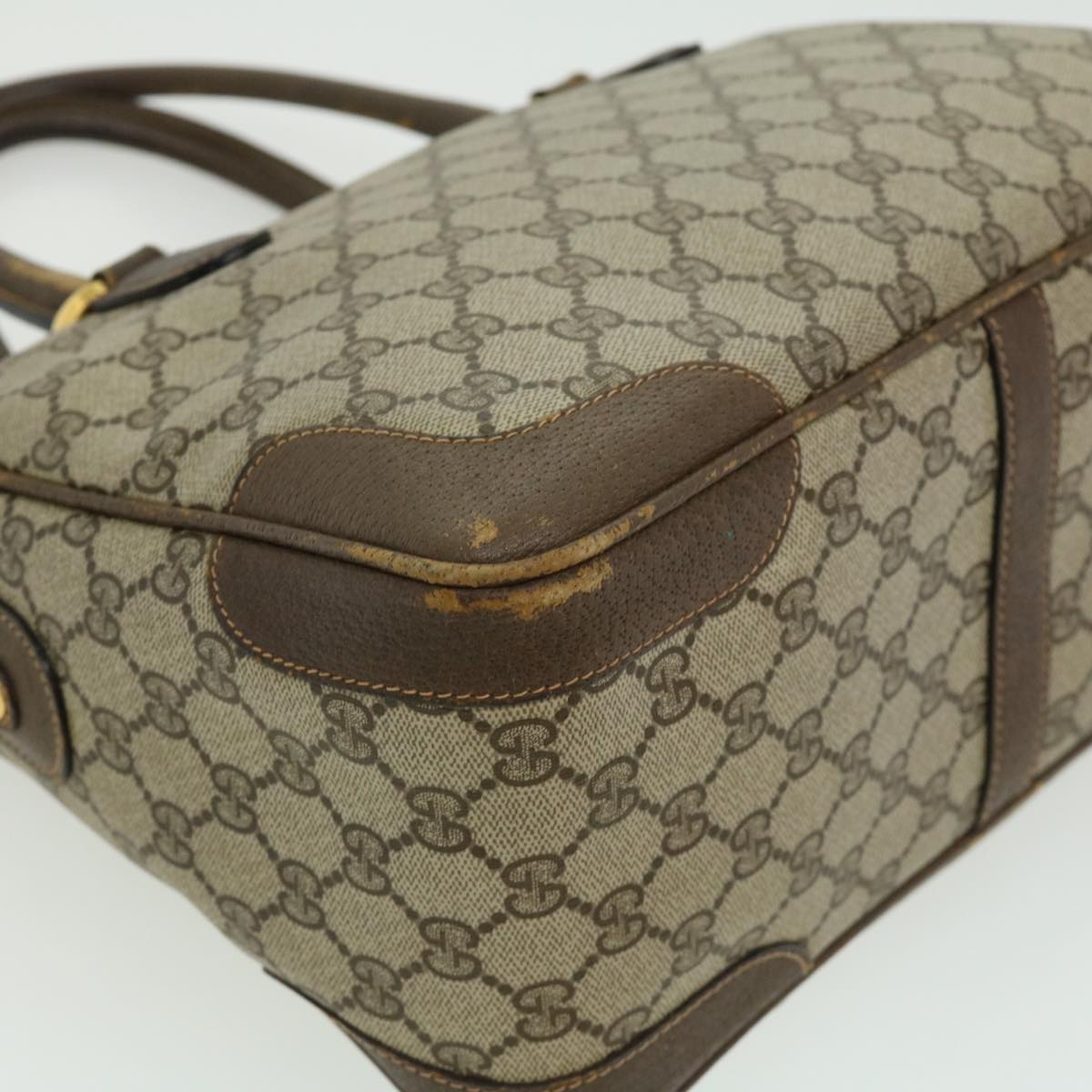 GUCCI GG Canvas Hand Bag 2way Beige 002.122.0033 ki2104