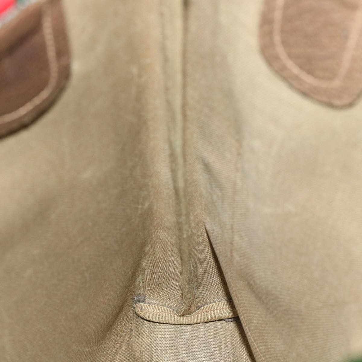 GUCCI Web Sherry Line GG Canvas Tote Bag PVC Leather Beige Green Red ki2105