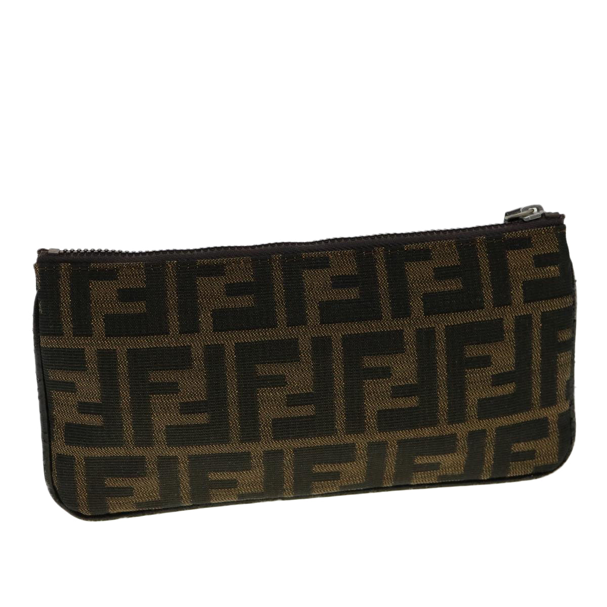 FENDI Zucca Canvas Pouch Brown ki2134
