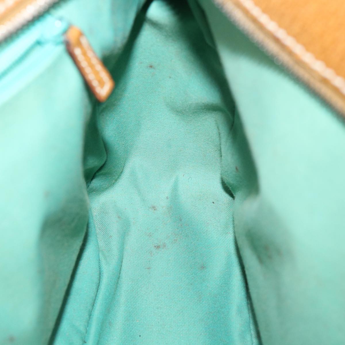 GUCCI GG Canvas Tote Bag Light Blue Brown 113011 ki2206