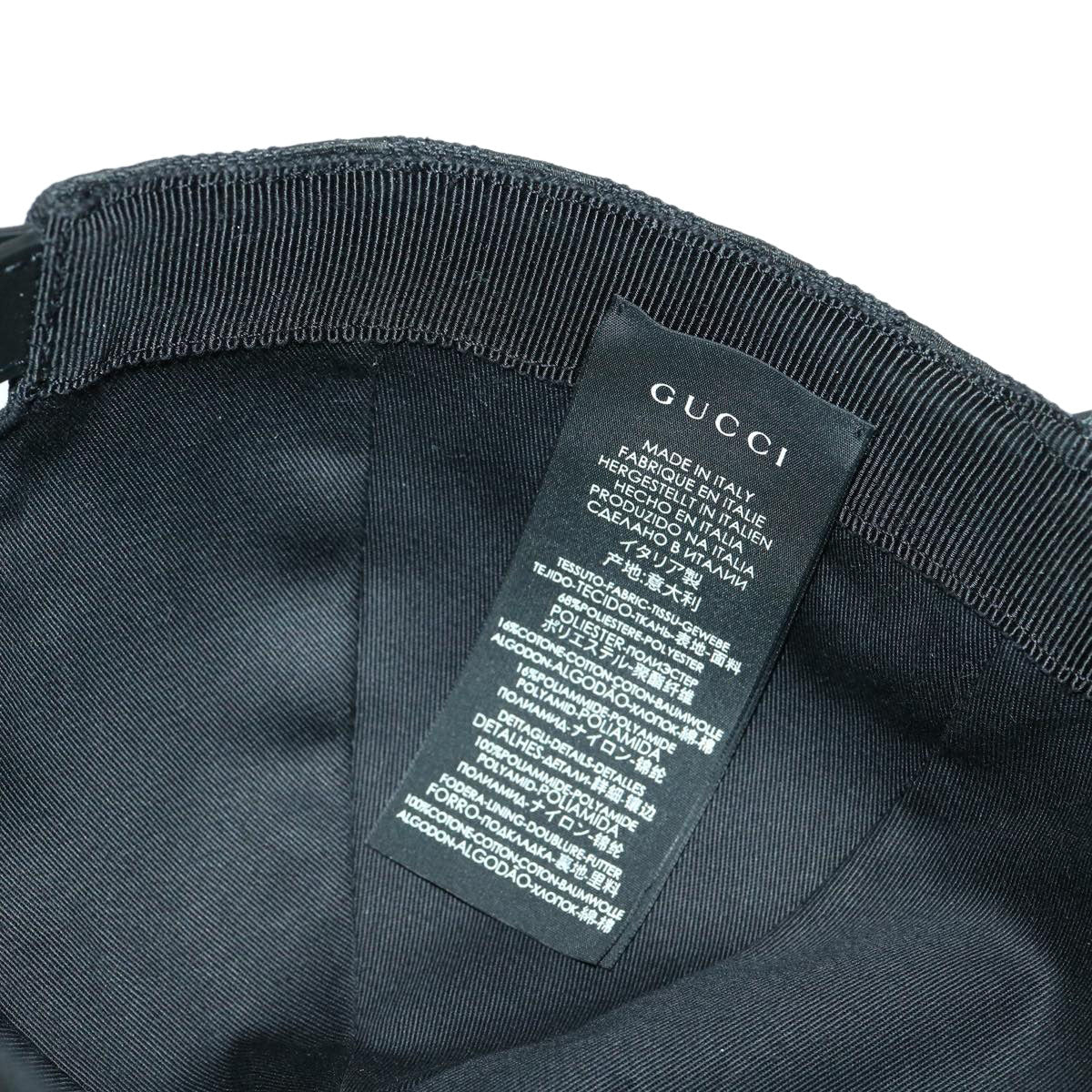 GUCCI GG Canvas Web Sherry Line Cap L Black Green Red ki2227