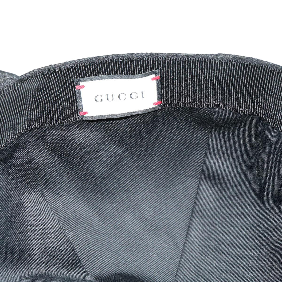 GUCCI GG Canvas Web Sherry Line Cap L Black Green Red ki2227