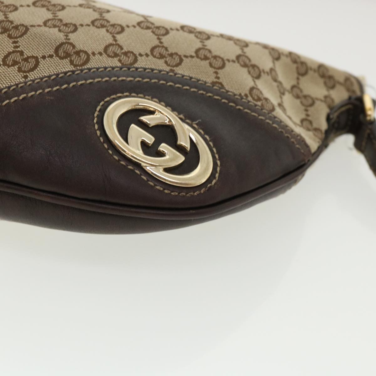 GUCCI GG Canvas Shoulder Bag Beige ki2368