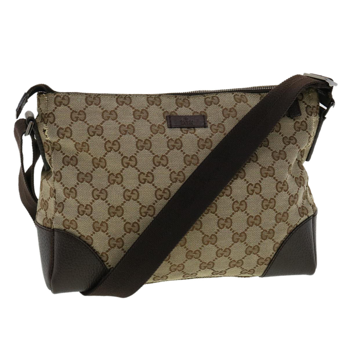 GUCCI GG Canvas Shoulder Bag Beige ki2371