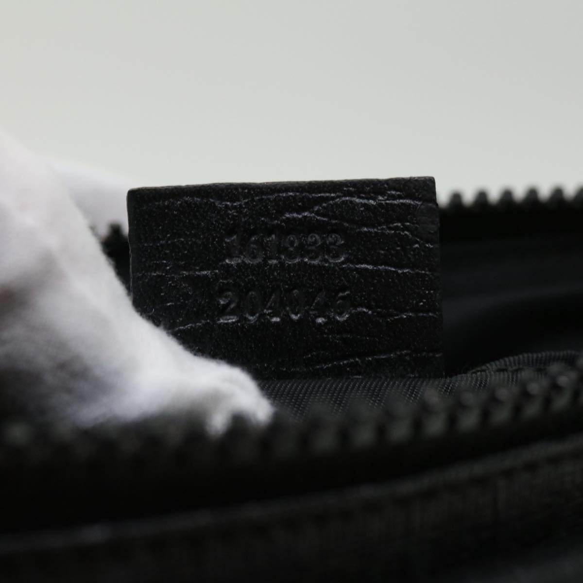 GUCCI GG Canvas Waist Bag PVC Leather Black ki2372