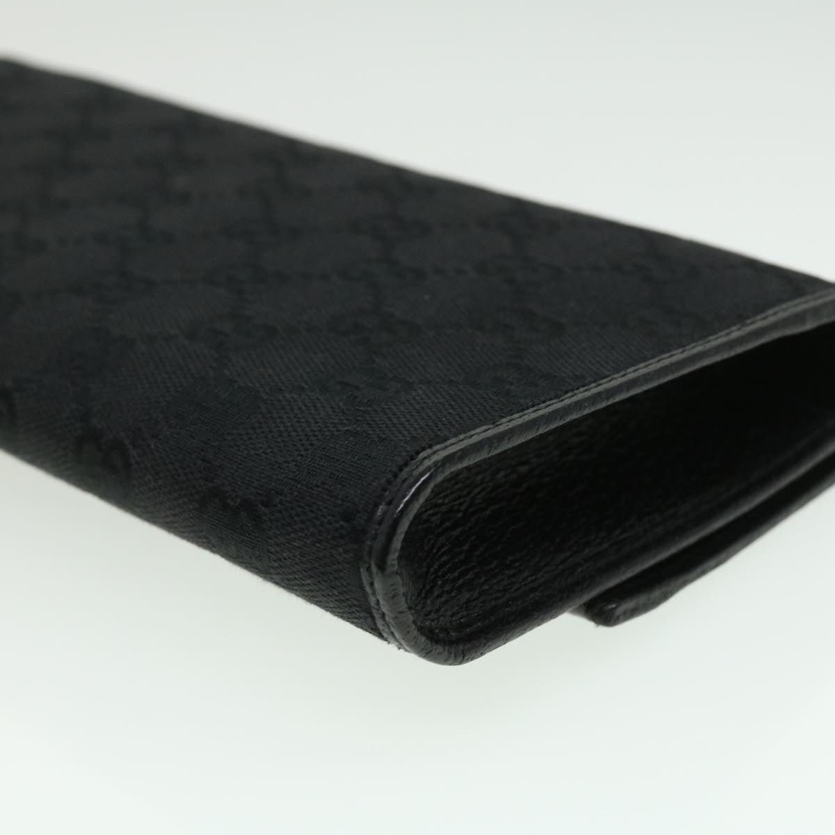GUCCI GG Canvas Bamboo Shoulder Bag Black ki2375