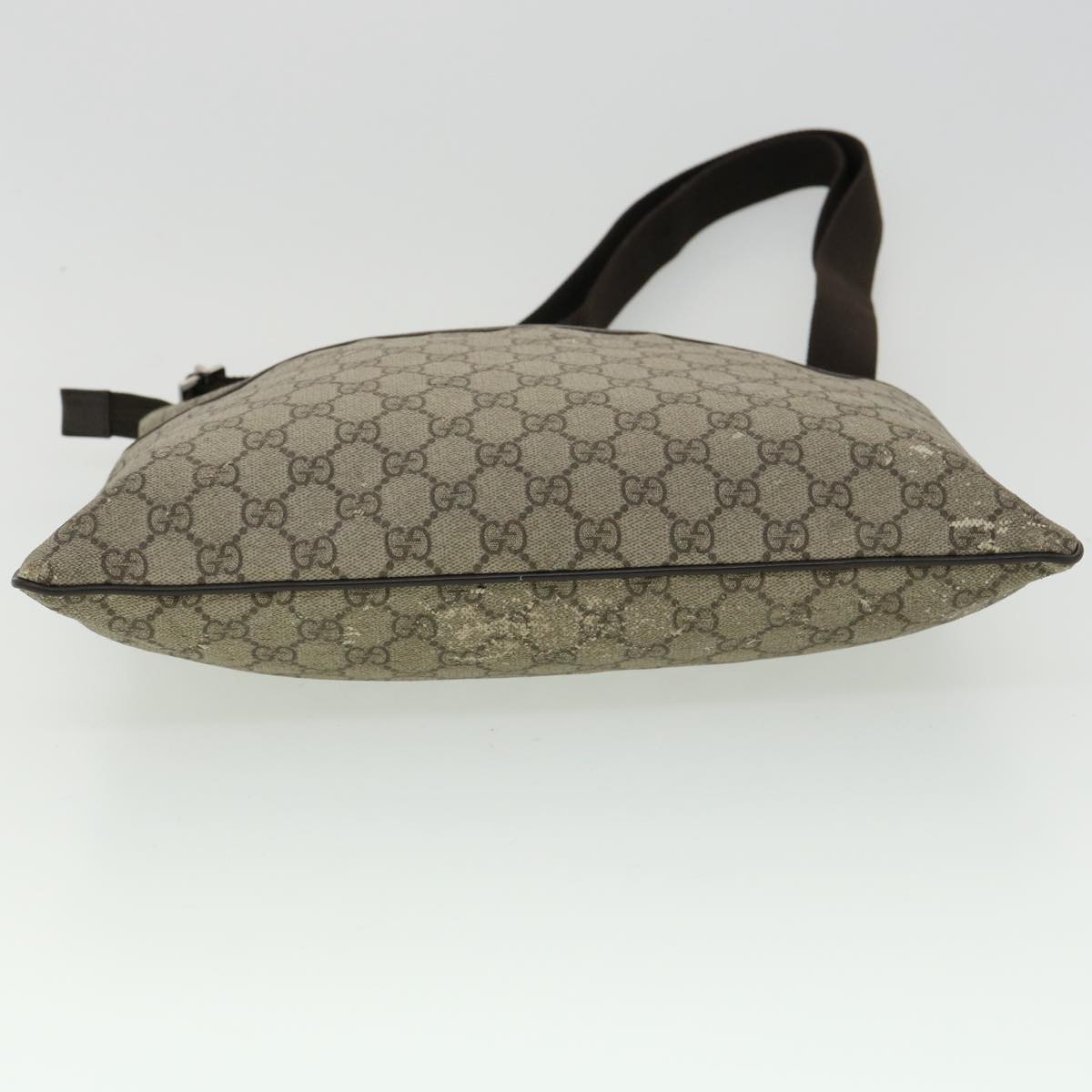 GUCCI GG Canvas Shoulder Bag PVC Leather Beige ki2436