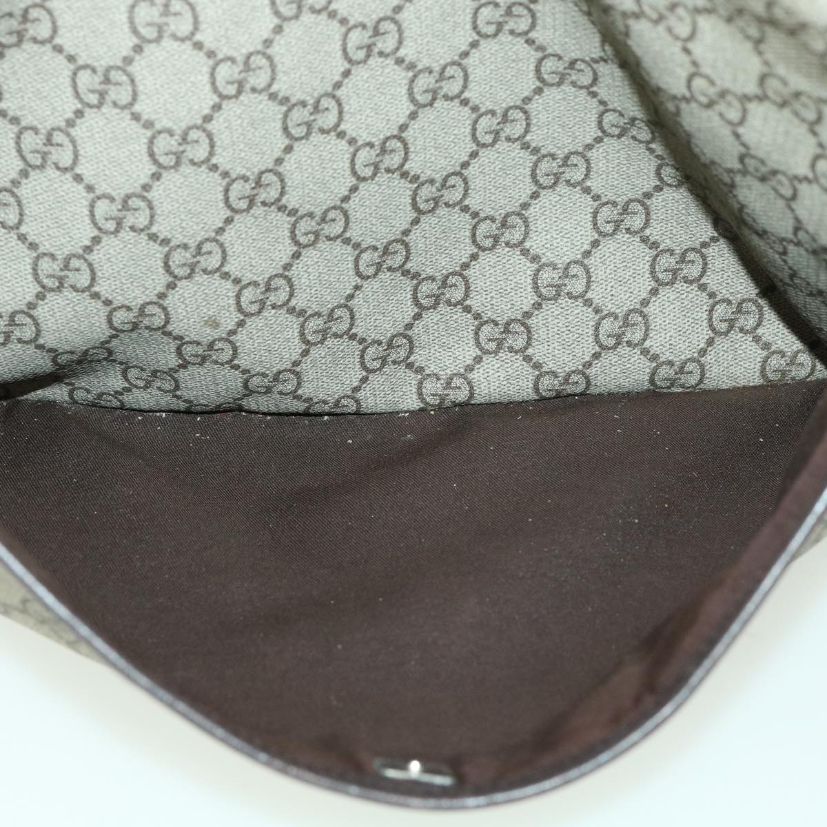 GUCCI GG Canvas Shoulder Bag PVC Leather Beige ki2436