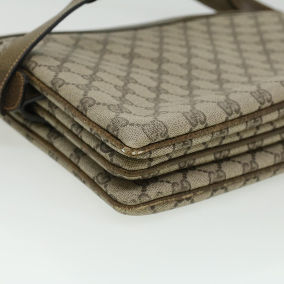 GUCCI GG Canvas Web Sherry Line Shoulder Bag Beige Red Green ki2512