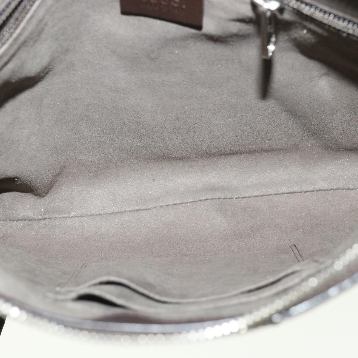 GUCCI GG Canvas Shoulder Bag PVC Leather Beige Dark Brown 406410 ki2534