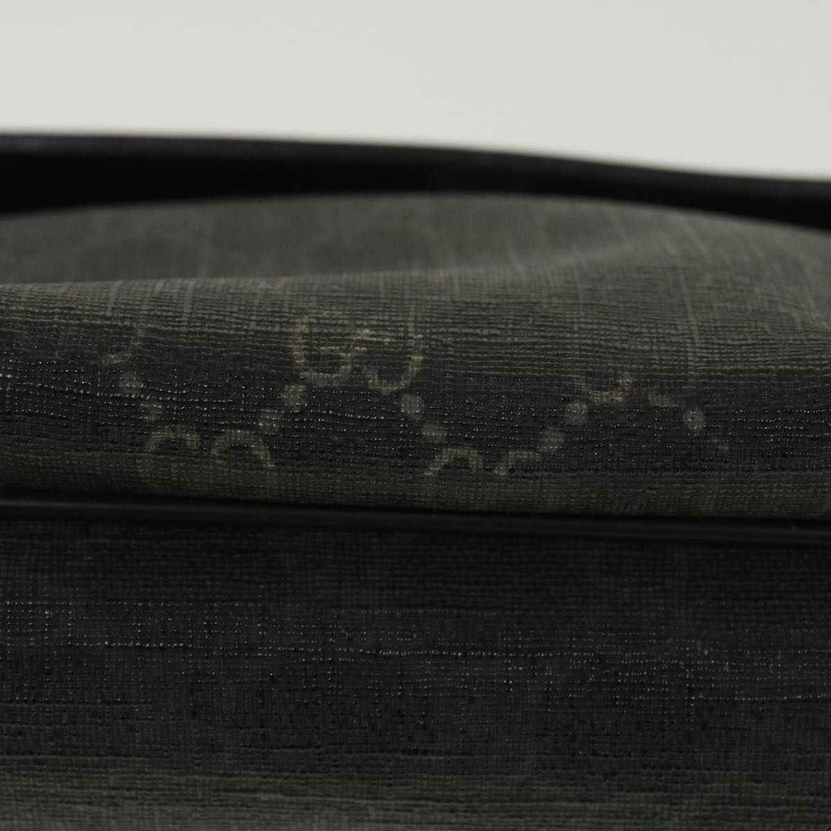 GUCCI GG Canvas Clutch Bag PVC Leather Black 162784 ki2694