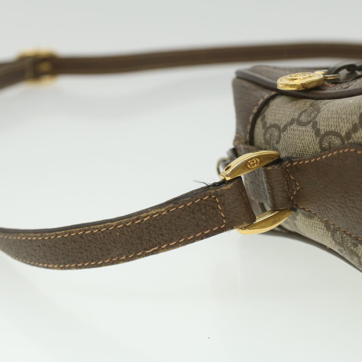 GUCCI GG Canvas Web Sherry Line Shoulder Bag Beige Red 119.02.087 ki2741