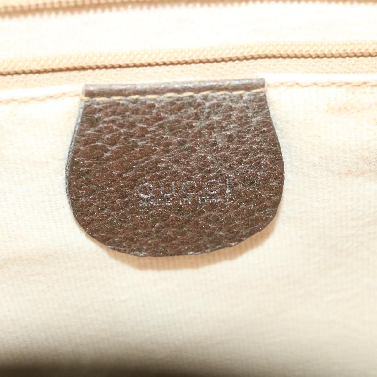 GUCCI GG Canvas Shoulder Bag PVC Leather Beige ki2776