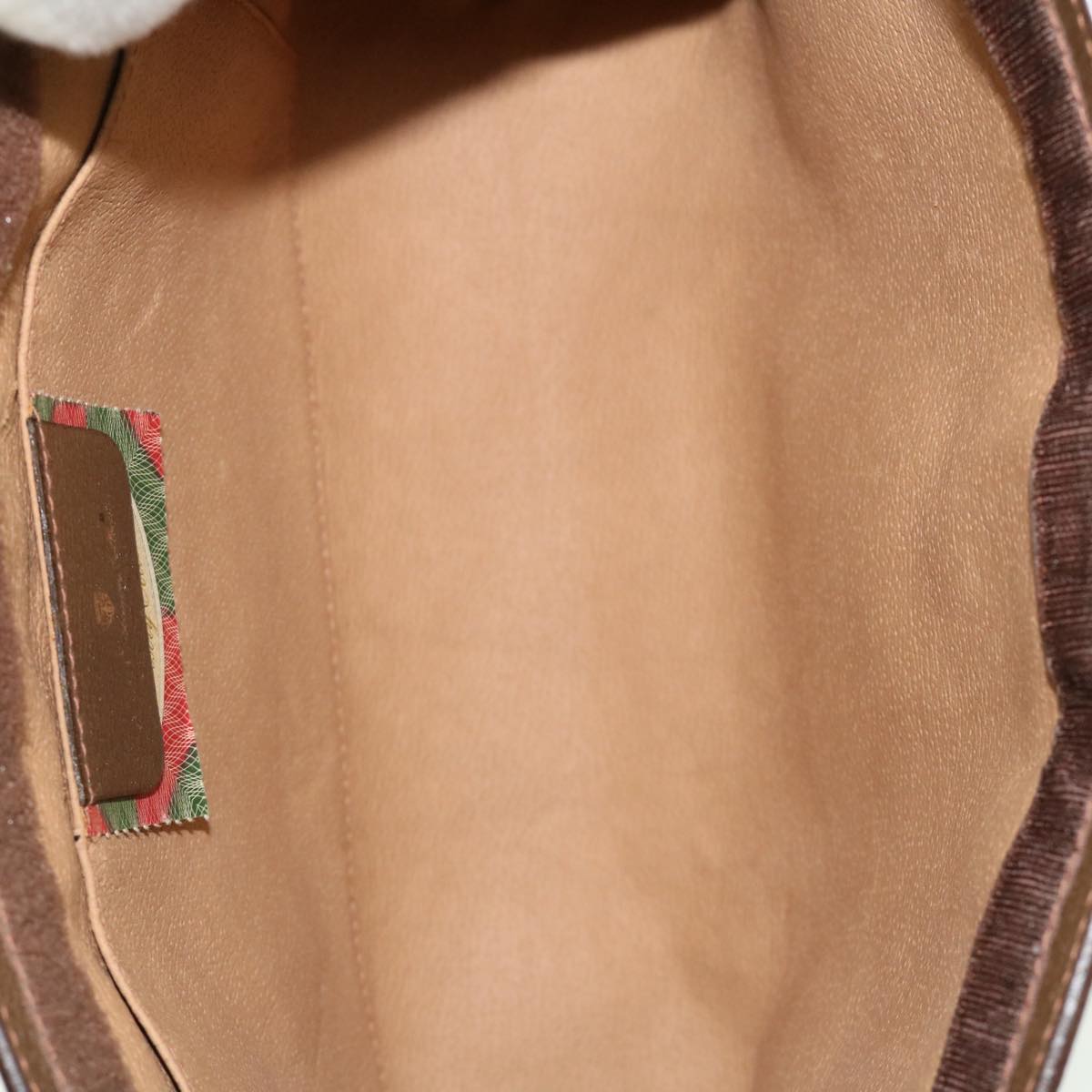 GUCCI GG Canvas Web Sherry Line Clutch Bag Beige Red Green 89.01.033 ki2822