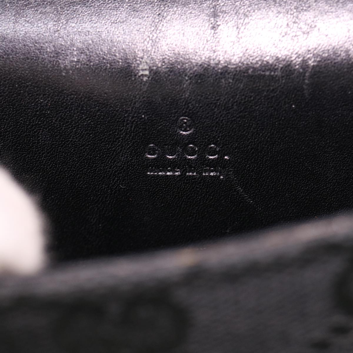 GUCCI GG Canvas Shoulder Bag Black 106692 ki2839