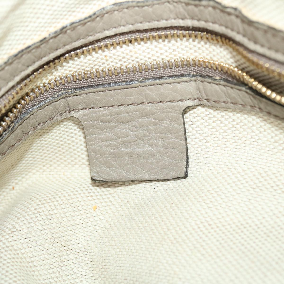 GUCCI Hand Bag Leather 2way Gray 282303 ki2849