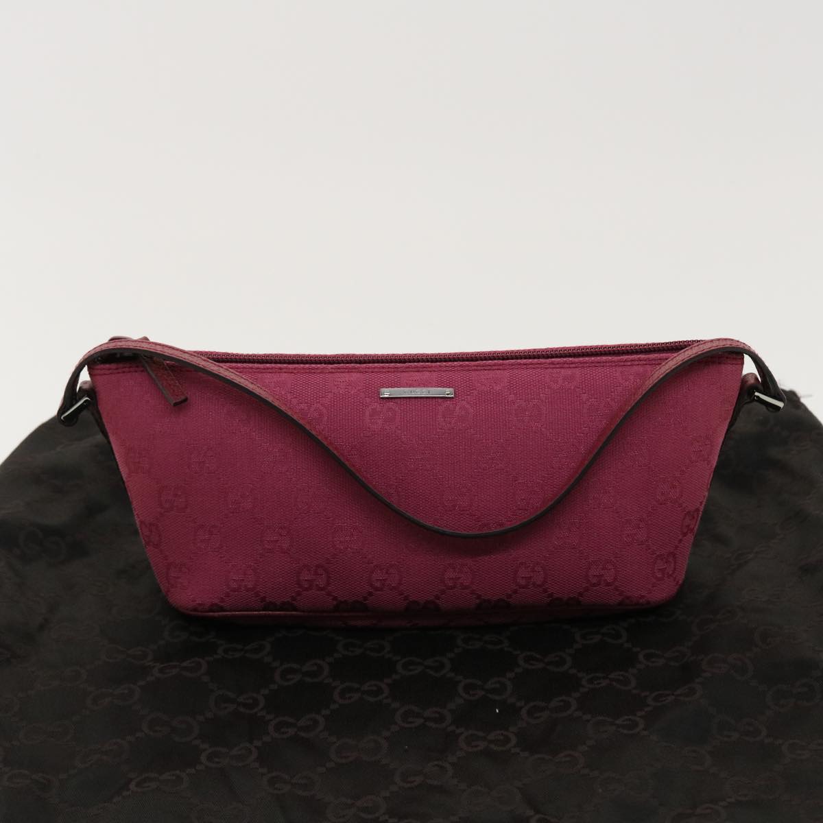 GUCCI GG Canvas Hand Pouch Pink 07198 ki2852