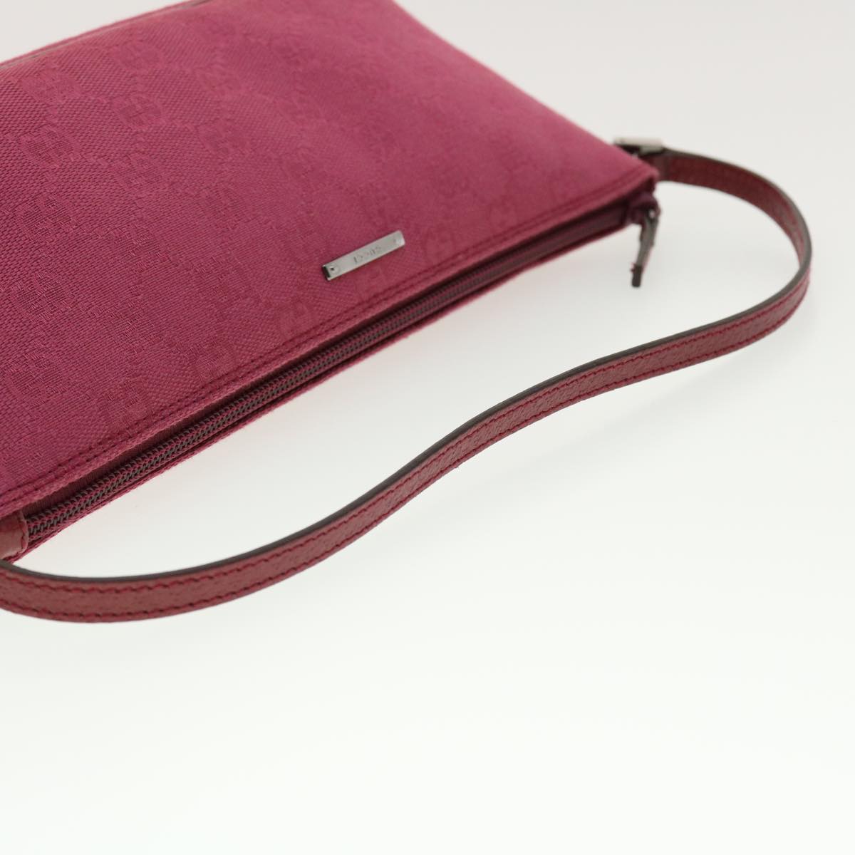 GUCCI GG Canvas Hand Pouch Pink 07198 ki2852