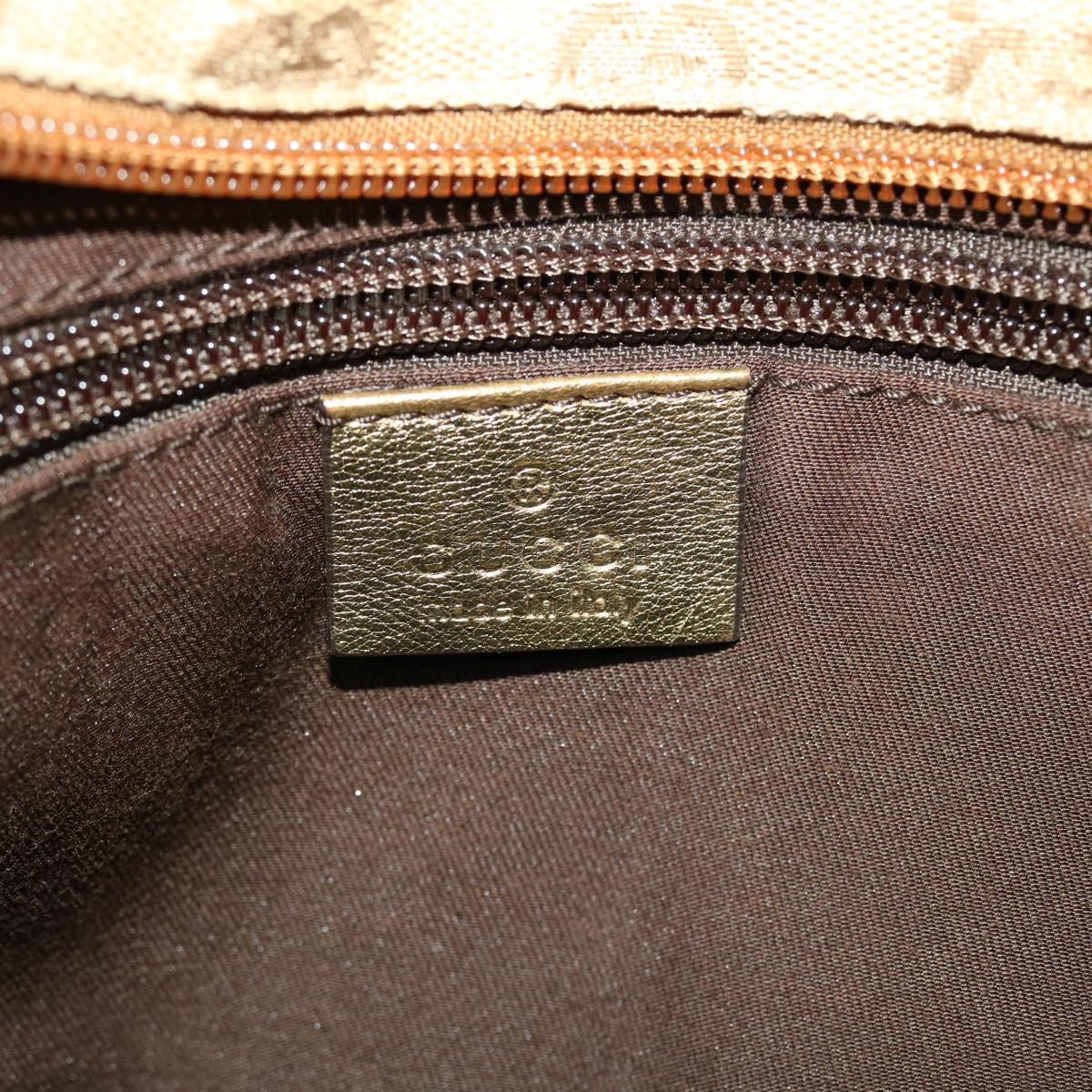 GUCCI GG Canvas Sherry Line Tote Bag Gold Pink 131230 ki2872